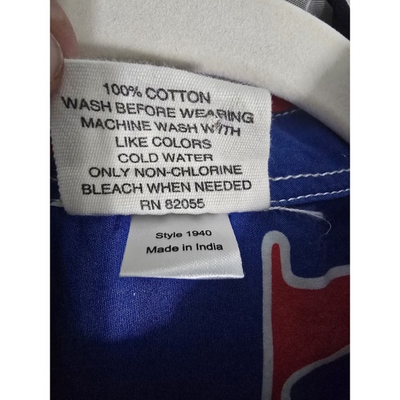 Wes and Willy Mens College Hawaiian Shirt Short Sleeve Button Up Vintage Floral - Picture 4 of 4